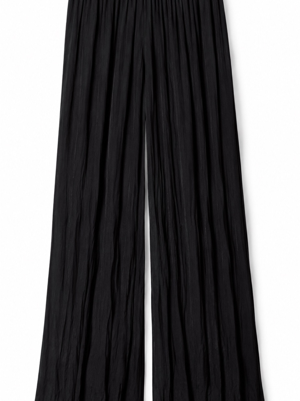 Zara Black Wide-Leg Palazzo Pants - Picture 2 of 9
